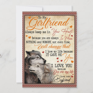 Girlfriend Gifts Letter To My Girlfriend Holiday Card