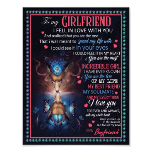 Girlfriend Gifts Letter To My Girlfriend Photo Print