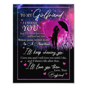 Girlfriend Gifts Letter To My Girlfriend Photo Print