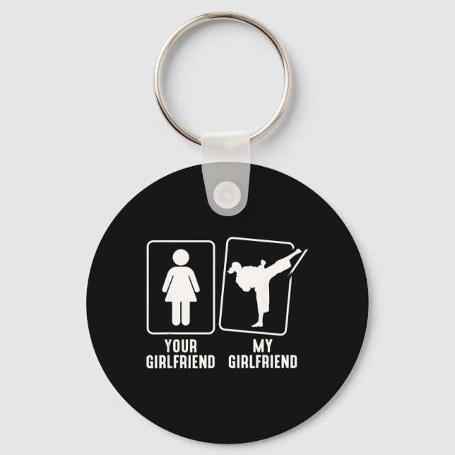 Girlfriend Girlfriend MMA Judo TKW Kung arate Key Ring (Front)