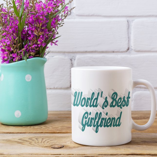 Girlfriend green half script coffee mug (Creator Uploaded)