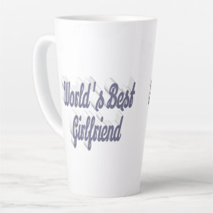Girlfriend grey script latte mug