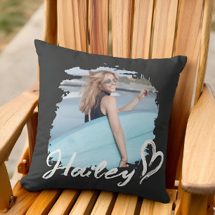 Girlfriend Grunge Heart Simple Modern Cool Photo Cushion