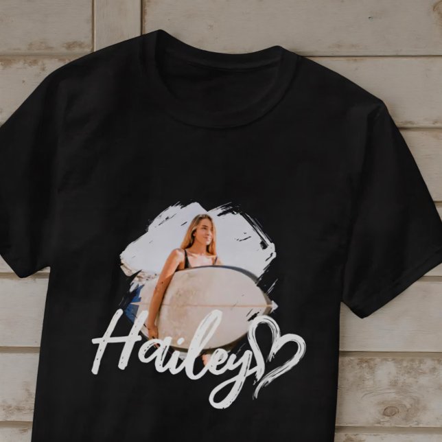 Girlfriend Grunge Simple Modern Heart Cool Photo T-Shirt (Creator Uploaded)