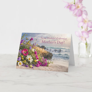 Girlfriend Happy Mothers Day with Colorful  Card