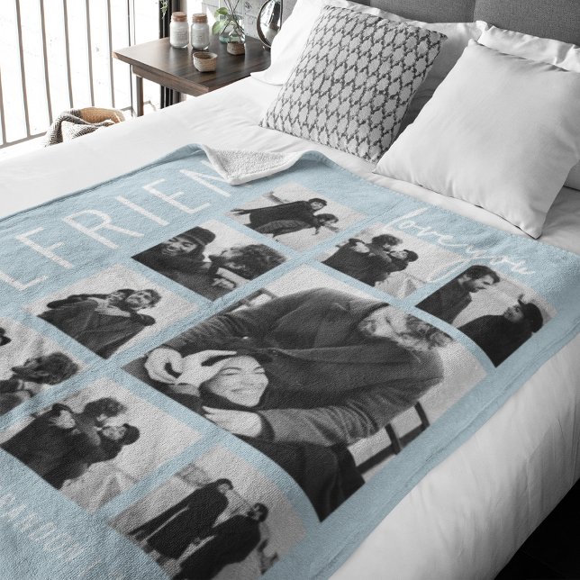 Girlfriend | Love You | Photo Collage Fleece Blanket (Creator Uploaded)