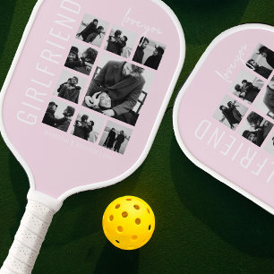 Girlfriend   Love You   Photo Collage Pickleball Paddle