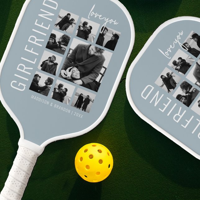 Girlfriend | Love You | Photo Collage Pickleball Paddle (Creator Uploaded)