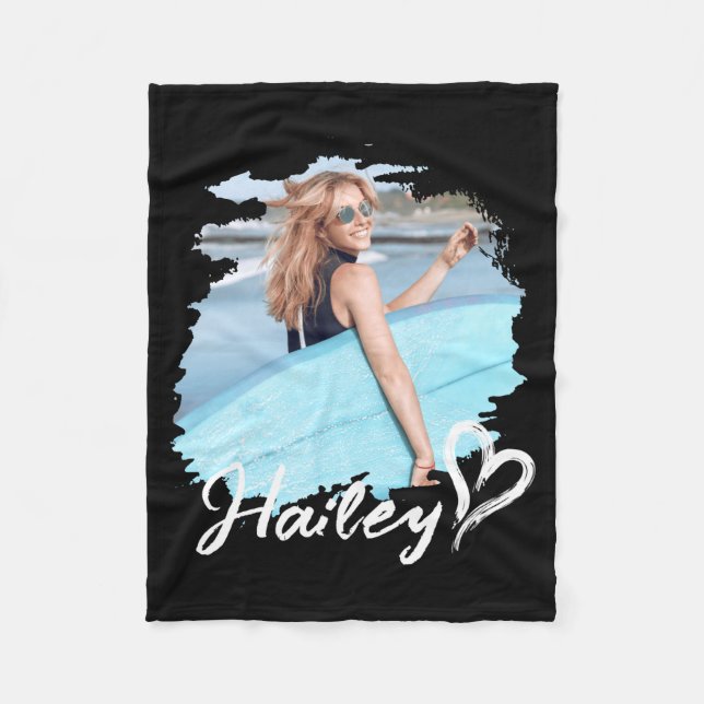 Girlfriend Nge Heart Simple Modern Cool Photo  Fleece Blanket (Front)