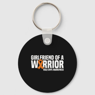Girlfriend Of A Warrior Orange Ribbon Rsdcrps Awar Key Ring