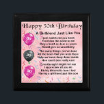 Girlfriend poem - 30th birthday design gift box<br><div class="desc">A great gift for a girlfriend on her 30th Birthday</div>