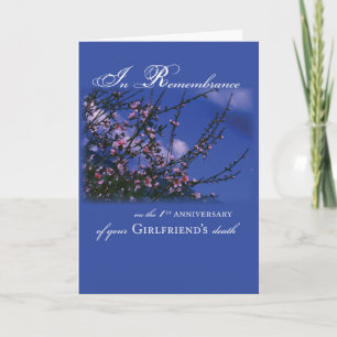 Girlfriend, Remembrance 1st Anniversary Card
