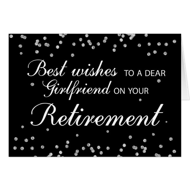 Girlfriend, Retirement Congratulations Black (Front Horizontal)