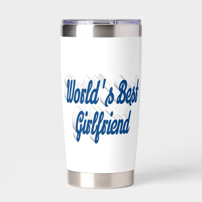 Girlfriend sea blue half script insulated tumbler (Front)