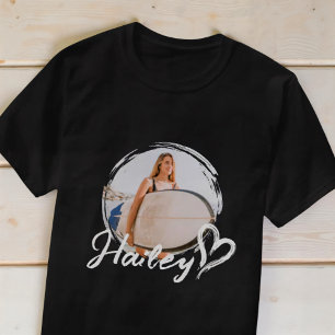 Girlfriend Simple Modern Grunge Heart Cool Photo T-Shirt