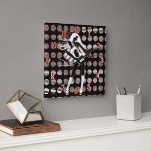 girlfriend square wall clock