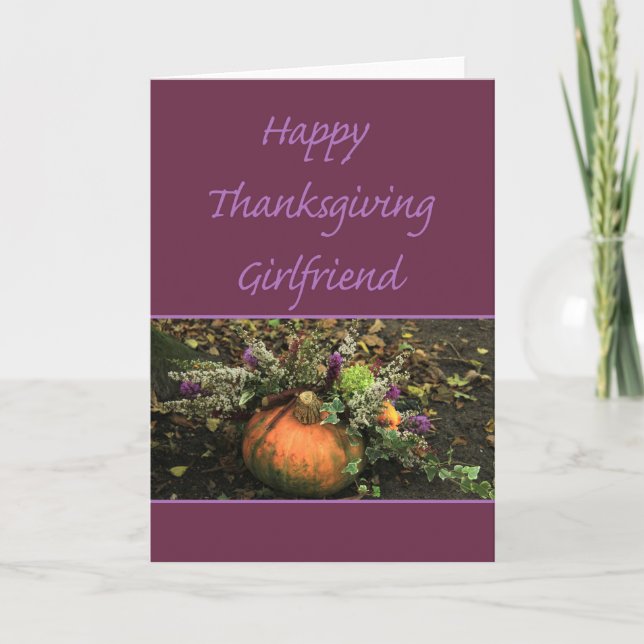 Girlfriend Thanksgiving Card (Front)