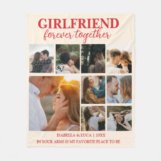 Girlfriend Together Forever Photo Collage Fleece Blanket