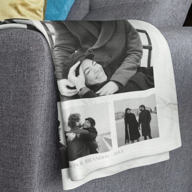 Girlfriend Together Forever Photo Collage Fleece Blanket (Creator Uploaded)