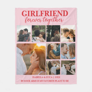 Girlfriend Together Forever Photo Collage Fleece Blanket