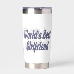 Girlfriend with grey half typography insulated tumbler