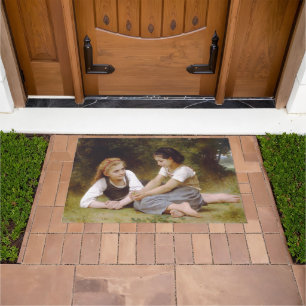 Girlfriends Collect Nuts, Les Noisettes Bouguereau Doormat
