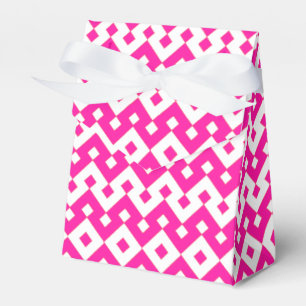 Girlie Candy Pink and White Zigzags Tent Favour Bo Box