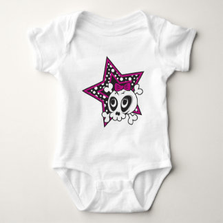 Girlie Emo Skull Baby Bodysuit