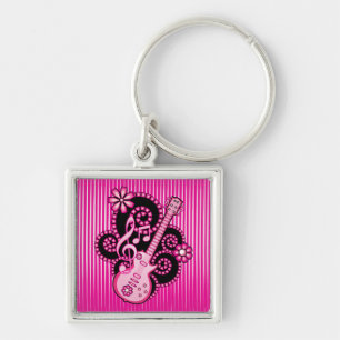 Girlie Guitar Key Ring