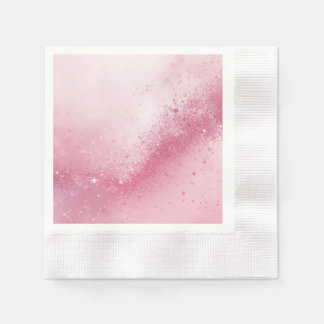 Girlie Pink Feminine abstract Sparkle Dust Napkin