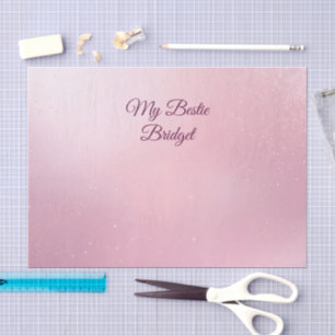 Girlie Pink Feminine Soft Sparkle Ombre Tissue Paper