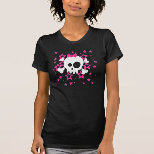 Girlie White Skull Cartoon T-Shirt