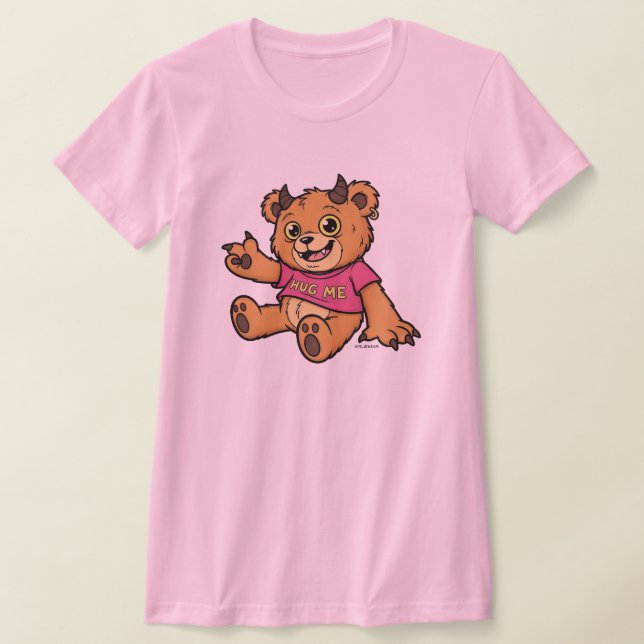 GirlieWear Teddy Bear Hug Me T-Shirt (Laydown)