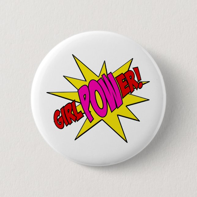 GirlPOWer 6 Cm Round Badge (Front)