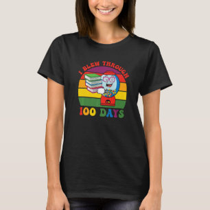 Girls 100 Days Of School Cute Gum Ball Machine Boo T-Shirt