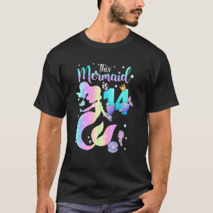 Girls 14th Birthday This Mermaid Is 14 Years Old C T-Shirt