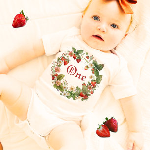 Girl's 1st Birthday Berry first Birthday Baby Bodysuit