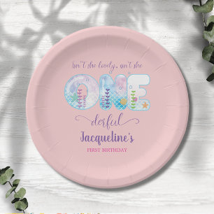 Girls 1st Birthday ONEderful Pretty Pink Paper Plate