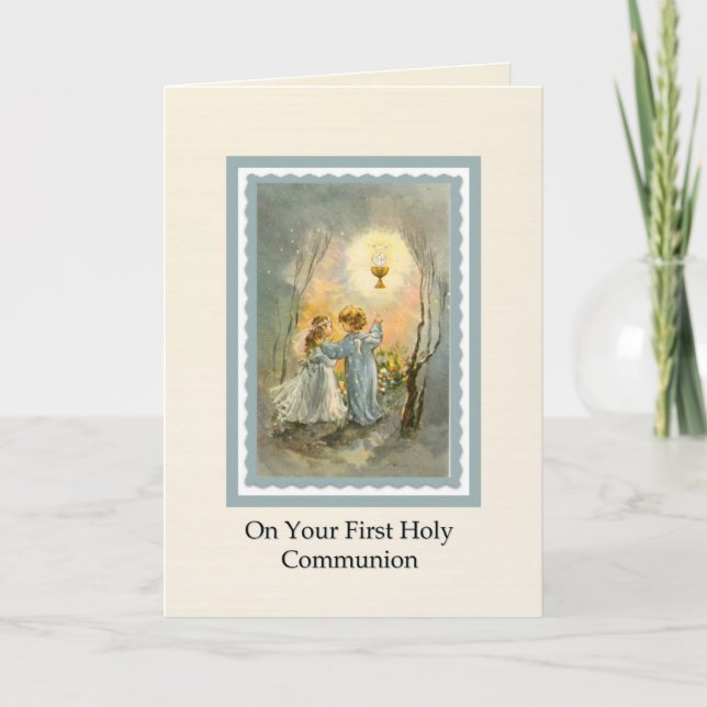 Girls 1st Communion Eucharist Card Verse inside (Front)