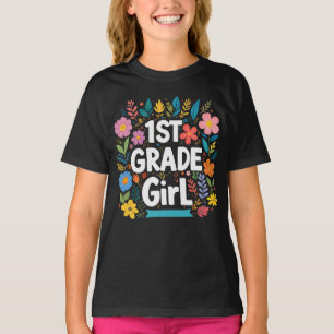 Girls 1st Grade Girl First Grade Back To School T-Shirt