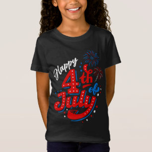 Girls 250th Anniversary 4th of July T-Shirt