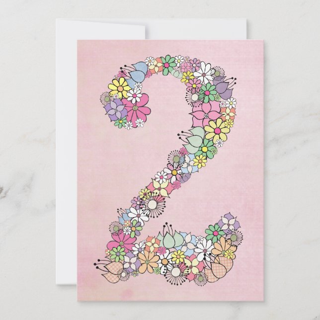 Girls 2nd Birthday Party Custom Invite Invitation (Front)