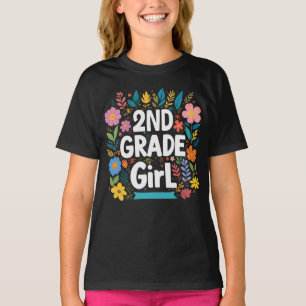 Girls 2nd Grade Girl Second Grade Back To School T-Shirt