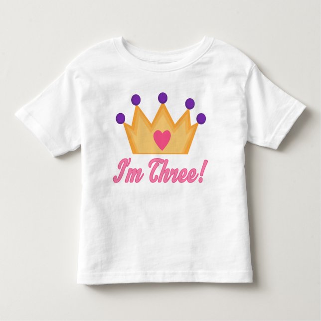 Girls 3rd Birthday Toddler T-Shirt (Front)
