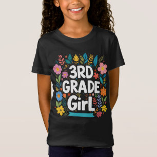 Girls 3rd Grade Girl First Grade Back To School T-Shirt