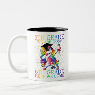 Girls 5th Grade Graduation Magical Unicorn Gift Two-Tone Coffee Mug