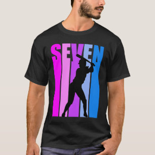 Girls 7th Baseball Birthday Pink Softball Sports G T-Shirt