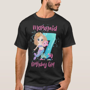 Girls 7th Birthday This Mermaid Is 7 Years Old Kid T-Shirt