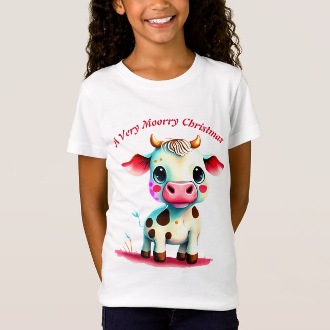 Girls “A Very Moorry Christmas T-Shirt. Christmas  T-Shirt (Front)