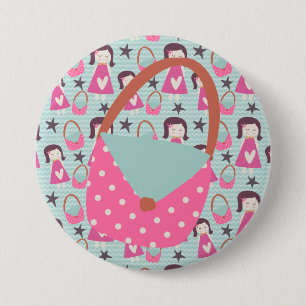 Girls and Handbags 7.5 Cm Round Badge